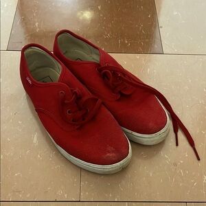 Vans Red Canvas Shoes